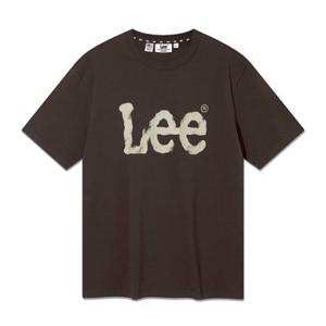 [LEE]LEE 스프레이 로고 반팔 티셔츠 브라운 LE2602ST04BR
