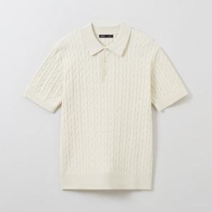 [스파오] [COOL] 카라넥 케이블 반팔니트 (SPKWE25C04 RE) (SPKWE37C04-O)