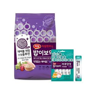 하림펫푸드 밥이보약 CAT 걱정없는 헤어볼 3.4kg+하루양갱 토탈웰빙 56g 세트