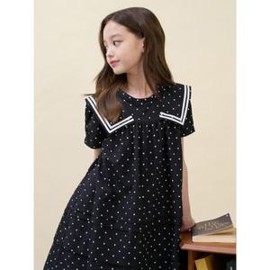 [26FW 10%][빈폴키즈] 도트 시어서커 원피스  블랙 (BI6771G015)