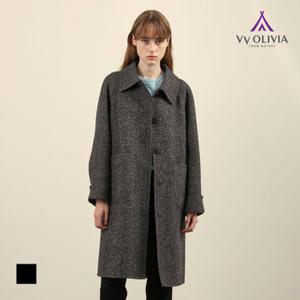 [비비올리비아] 단추 포인트 스탠카라 코트_VVCEA4WA261