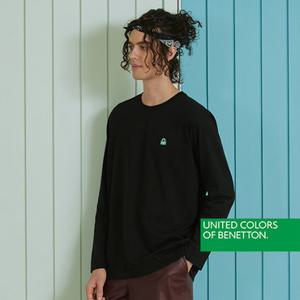 베네통 남성  티셔츠1종 블랙 BNMTLS4O35T