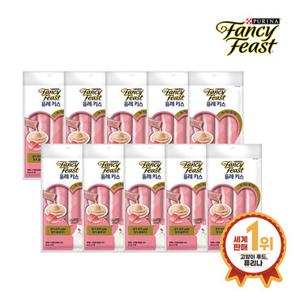 팬시피스트 퓨레키스 고양이간식 참치와 참치플레이크 40G 10개