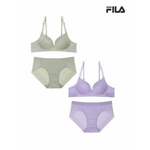 [휠라 언더웨어]휠라 아웃핏 시즈널 노와이어 브라 드로즈 세트 4종 택1 (브라1+ 팬티1)
