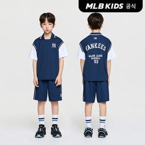 [MLB키즈 공식]26SS 스포티브 바시티 레이어드 티셔츠세트 NY (Navy) 7AS1V0363-50NYS