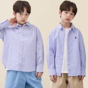 [10% OFF][빈폴키즈] 클래식 리넨 멀티 스트라이프 셔츠 (2종 택1)