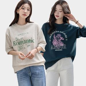 키첼 디자인교차가능/티셔츠 7종 택2 프린팅 7부/긴팔 티셔츠