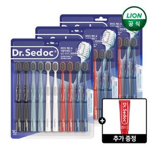 닥터세닥 슈퍼와이드 칫솔 10입 x 3개 + 닥터세닥 치약 x 1개