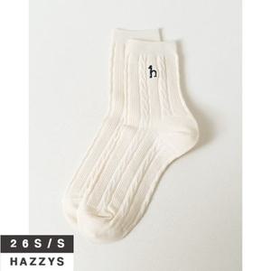 [백화점]헤지스여성 HSSS6B107 [아이코닉] [중목] 케이블 솔리드 단품 양말