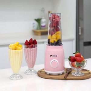 [600ml 텀블러로 바로 사용가능한] 키친아트 티타늄 칼날 미니 컴팩트 믹서기 블랜더 KM-K600M / 핑크