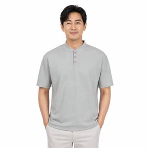 [파파브로]남성 버튼 헨리넥 하프슬리브 데일리 티셔츠 SO-TSH-Q