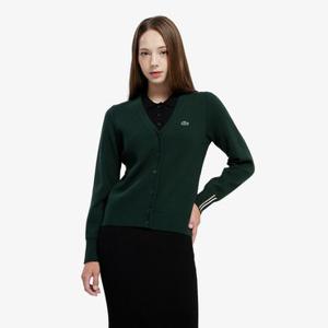 [라코스테공식] 여성 컬러 티핑 버튼 가디건 AF930E-55N YZP