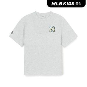 [MLB키즈 공식]26SS 스트릿 메가베어 라인 아트웍 티셔츠 NY (L.Melange Grey) 7ATSC0463-50MGL