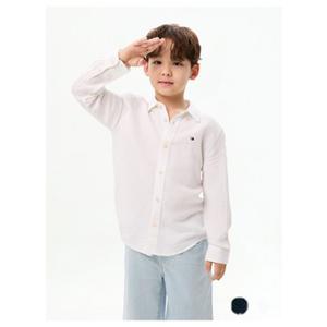 [백화점][타미힐피거칠드런] 베이직 린넨 블렌드 셔츠 T42G1HSH230BT2 4세 16세 T42G1HSH230BT2