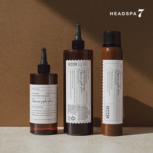 헤드스파7 HZZM 앰플 샴푸 500ml + 앰플샷 트리트먼트 300ml + 밀크폼 200g 세트