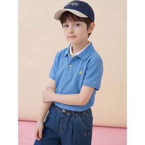 [10% OFF][빈폴키즈] [Essential] 피케 카라 반소매 티셔츠  블루 (BI6242UE3P)