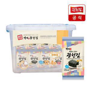 [광천김] 백제 재래/파래 도시락김 32봉 + 리빙박스 증정