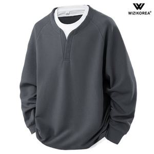 남성 와플 레이어드 긴팔 티셔츠 봄 가을 오버핏 긴팔티 WI071T