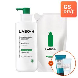 [GS단독] 라보에이치 두피강화클리닉 샴푸 400ml+400ml리필+증정(샴푸+수딩젤)