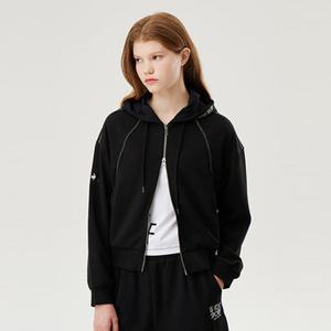 [르꼬끄공식] [60% OFF] 여성 더블텐션 루즈핏 후드 집업 (QP322OFT71)