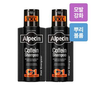 알페신 카페인 샴푸 C1 블랙 에디션 375ml (모발 및 두피 강화) X 2