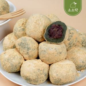 소소락 저당 쑥찹쌀떡 1kg (50g 20개입) 국내산 찹쌀, 해풍쑥, 개별포장.