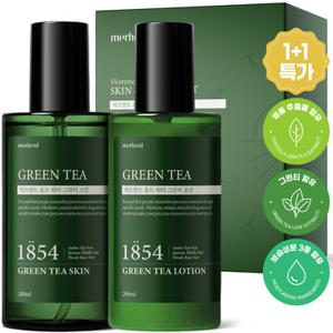 메르헨트 [1 +1] 그린티 대용량 올인원 스킨&로션 세트 200ml 남자 남성 토너 에멀젼 이멀전