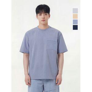 웨스트우드 남성 우븐 반팔 티셔츠_WO2MCST731