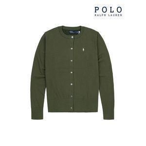 [POLO RALPH LAUREN] 폴로 랄프로렌 여성 코튼 블렌드 가디건 그린