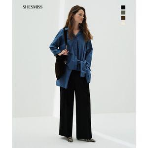 쉬즈미스 [본사직영] 핀턱 히든 와이드 팬츠_SWWSLP32100