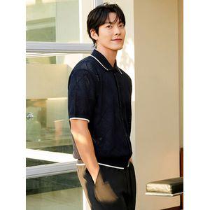 파렌하이트 [FAHRENHEIT] 스카시 조직 변형 반팔 가디건 (FKUCD8336)