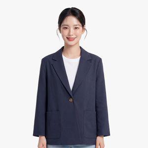 올리비아하슬러 린넨 혼방 스트레치 썸머 자켓_OHEMJK203