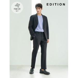 에디션 세미 싱글 블랙 셋업수트 (NND2KG1991_NND2PP1991_BK)