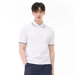 체이스컬트 남성 팁배색 쿨피케 카라 티셔츠-EBZK5702D01