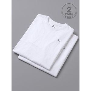 지이크 [SIEG] 면 세미 오버핏 베이직 반팔 티셔츠 화이트 2PACK (PIIBD8113)