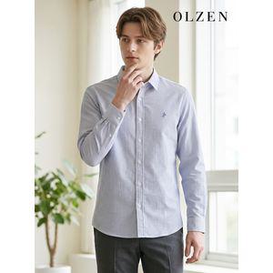 올젠 남성) 린넨 블렌드 체크 셔츠_ZOF2WC1303