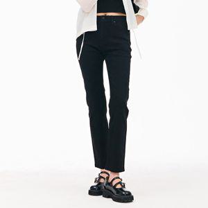 체이스컬트 여성 블랙 슬림 스트레이트 밴딩 에어진-EBZG2352C03