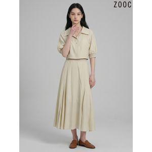 주크 레터링 포인트 레이어드 원피스 (Z242PSE102_LE)