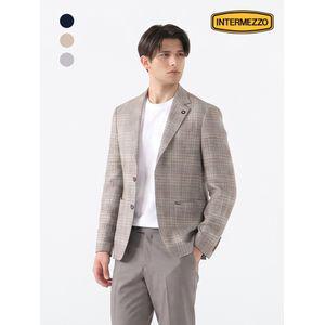 인터메조 린넨 블랜디드 멀티 체크 자켓 3종택1 IMGSBZ009F