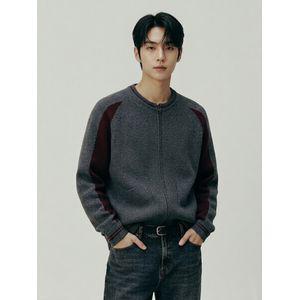 비바스튜디오 니트 집업 가디건 - CHARCOLE GRAY