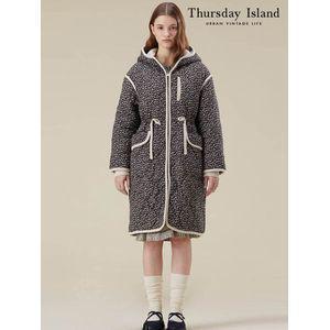 써스데이아일랜드 [Thursday Island] 패턴후드 롱 퀼팅 점퍼(T238MJP233W)