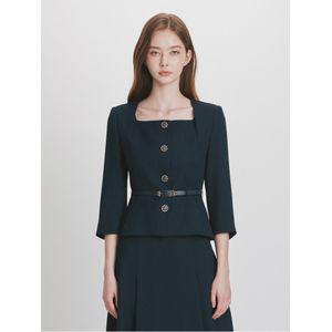 지고트 쥬얼 버튼 스퀘어넥 크롭 재킷 JS6B0JK403