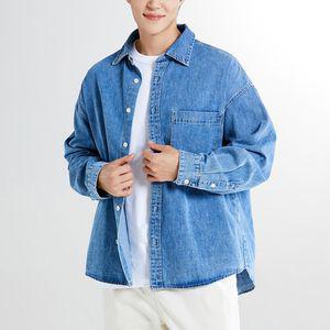 스파오 오버핏 데님 셔츠 (SPYJE49C01-O)