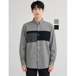 뱅뱅 공용 배색 패치포인트 옥스퍼드 셔츠 (NSI629)