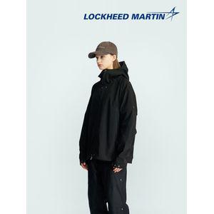 록히드마틴 [MD착용] 워싱 립 후드 점퍼 블랙 L11XJU001