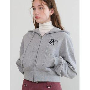 로씨로씨 RCC 크롭 후드 집업 [멜란지 그레이] (1047632000-W)