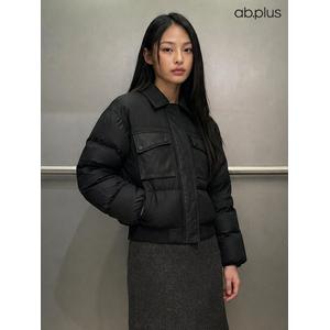 [ab.f.z/신상] 양가죽 레더믹스 구스 다운 패딩 (AFA5MM01A)