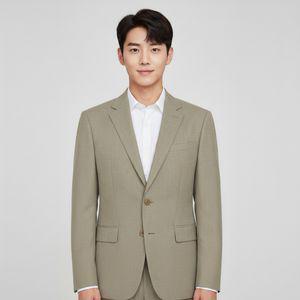 바쏘옴므 슬림핏 캐주얼 투톤 자켓(WSY1JF40A)