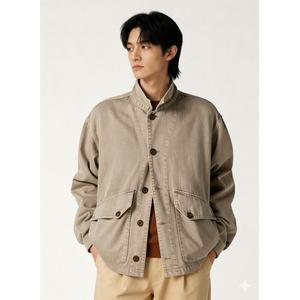 비바스튜디오 버튼업 데님 자켓 - BEIGE