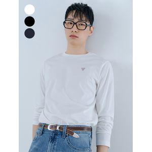 게스 [ON] 유니 레귤러핏 라운드 긴팔티셔츠 NQ1KE401